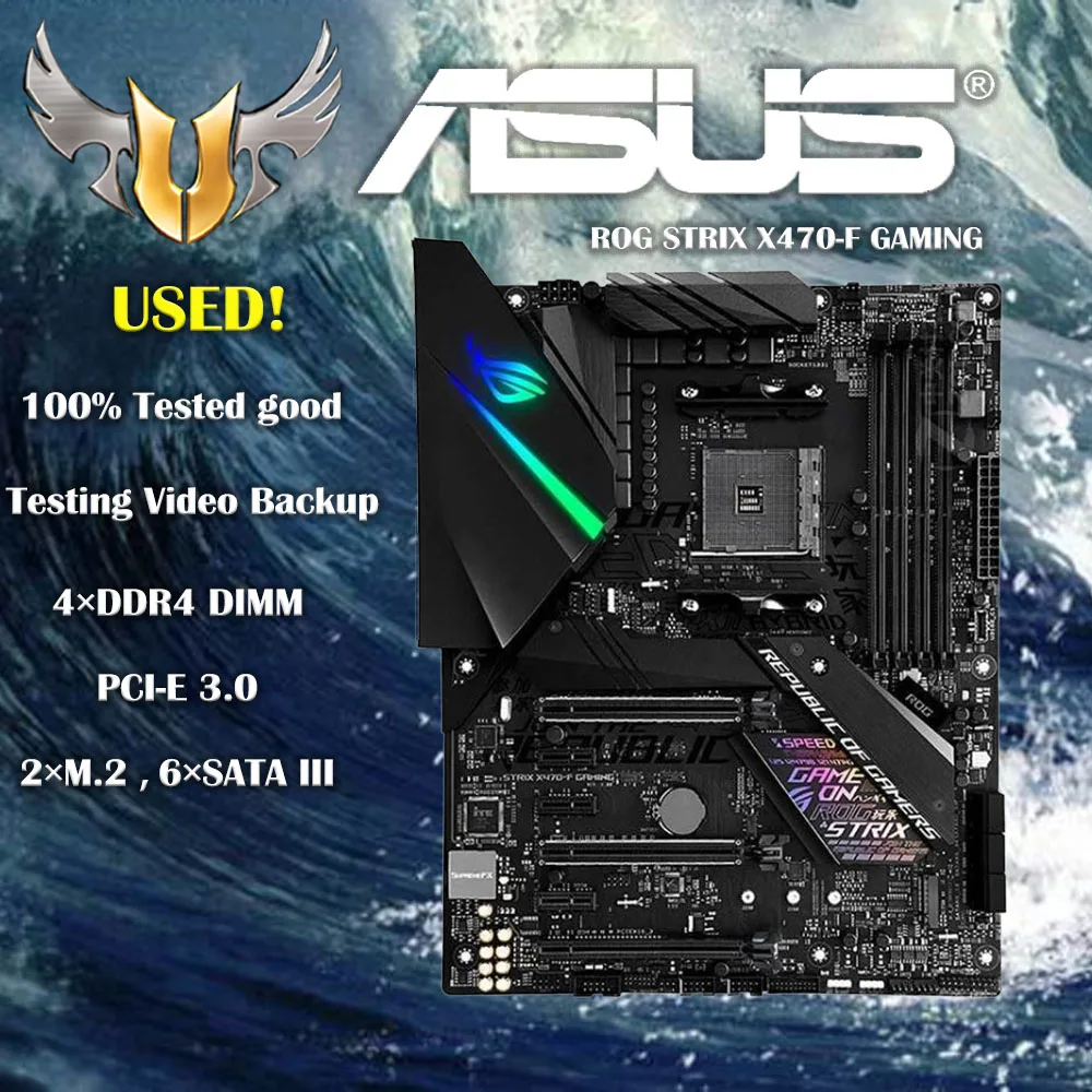 ASUS ROG Strix X470-F Gaming AM4 AMD X470 SATA 6Gb/s ATX AMD Motherboard