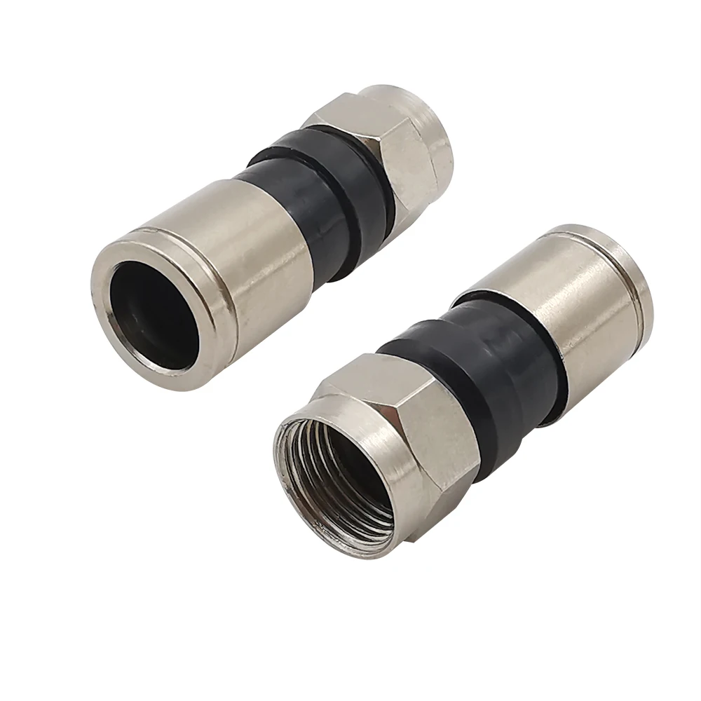 5Pcs/lot RG6 F Type Compression Connector Coax Coaxial Fitting Extrusion F Plug for Cable TV Sky Satellite Virgin Cable