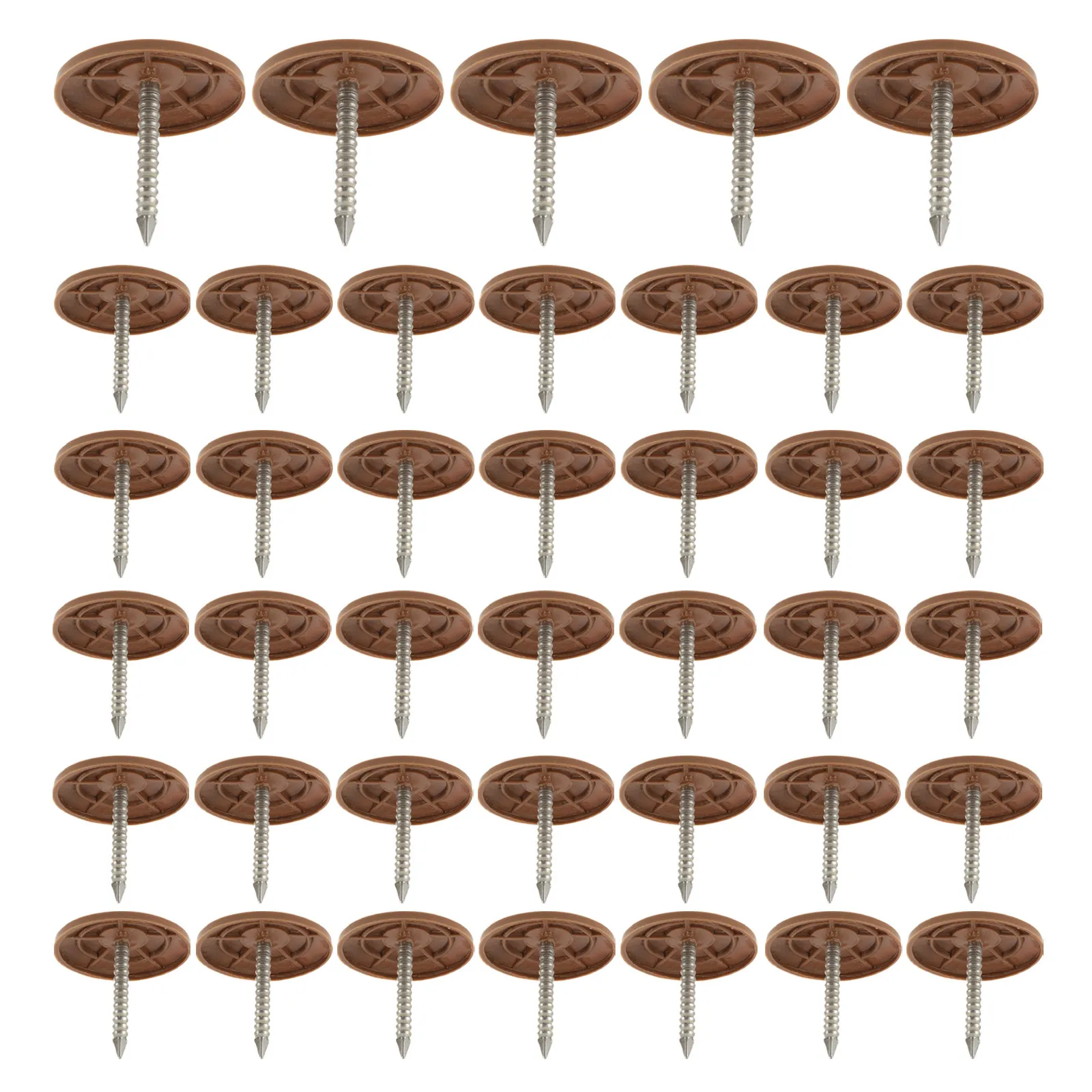 200Pcs Roof Nails Cap Insulation Nails Round Plastic Head Fastening Felt House Wrap Foam Board Roofing Paper Tacks Waterproof
