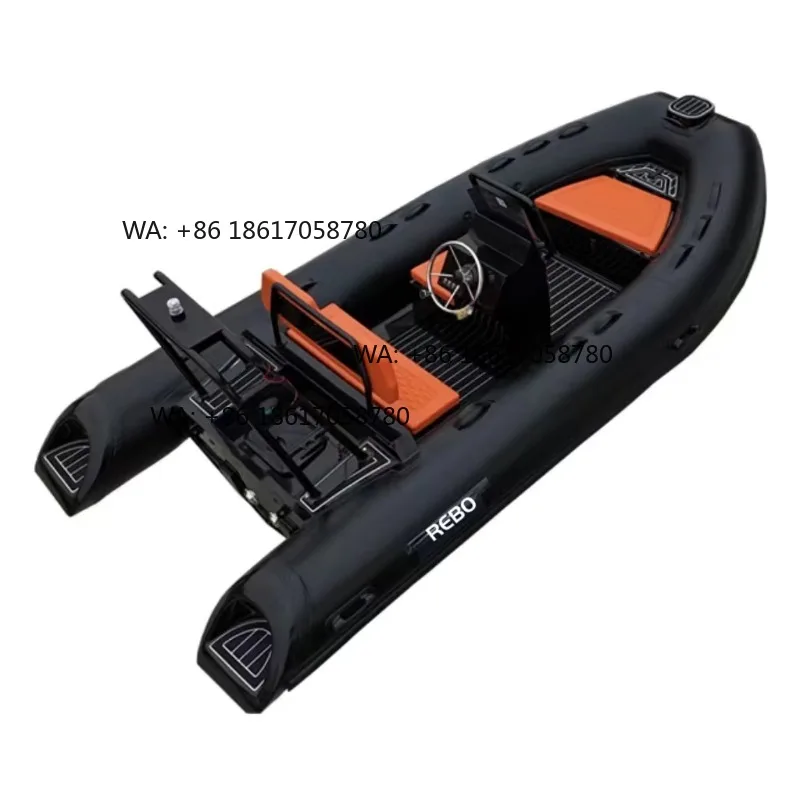 Cheap13ft RIB 390 Fiberglass Hull Deep V Shape CE  PVC/Hypalon Inflatable Boat for Sale