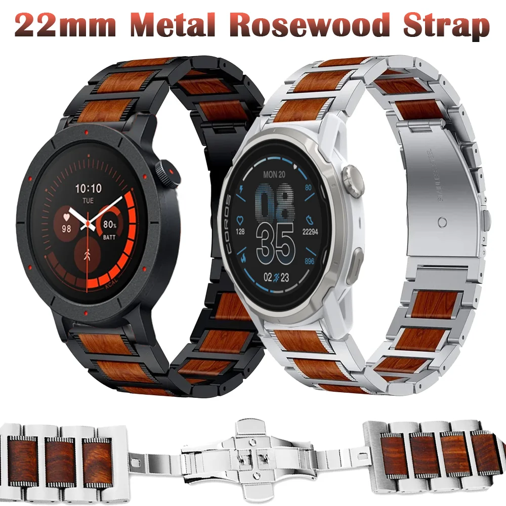 22Mm Metal Rosewood… - image