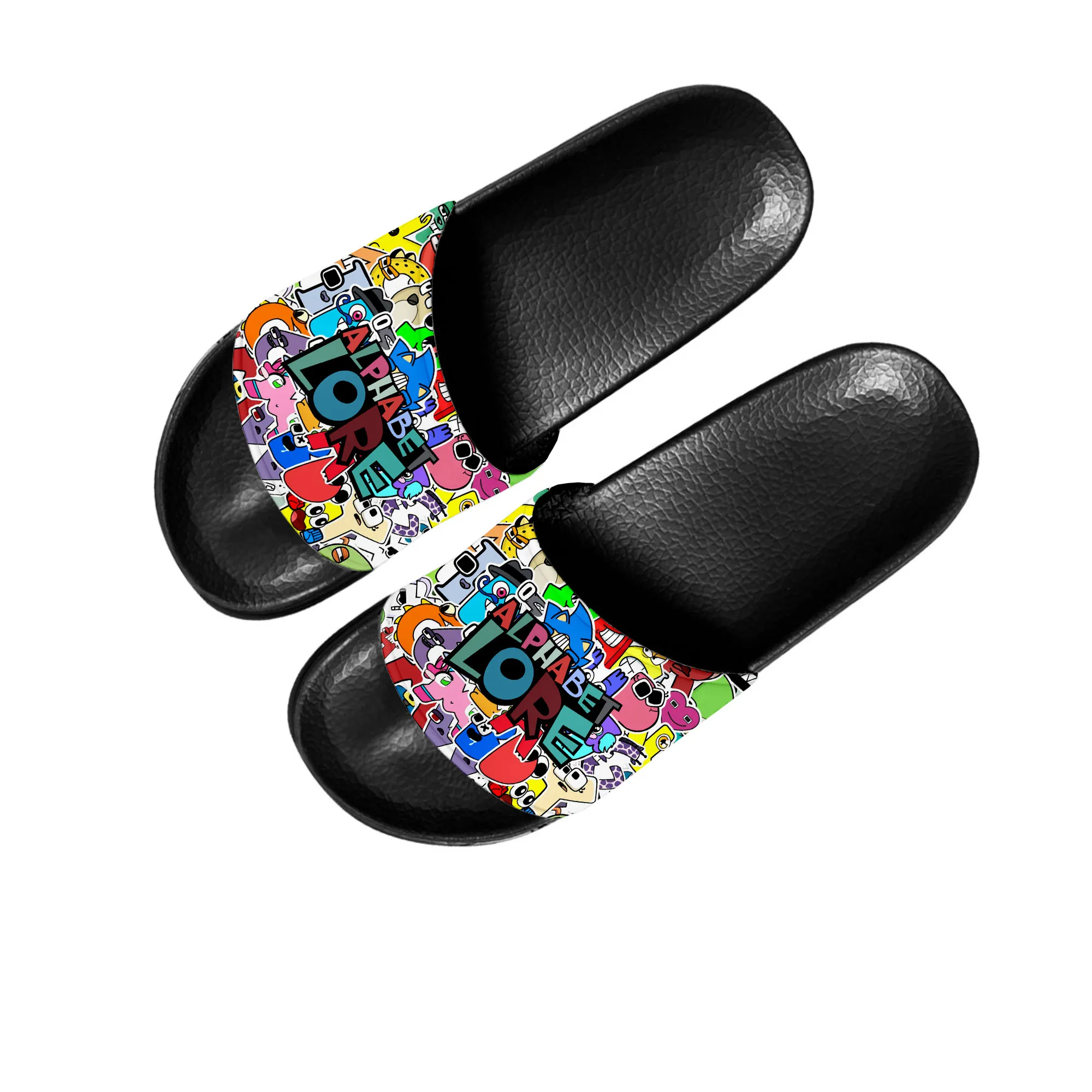 

Alphabet Lore Slippers Home Water Shoes Men Women Teenagers Children Bathroom Beach Pool Sandals Custom Made Summer Slipper