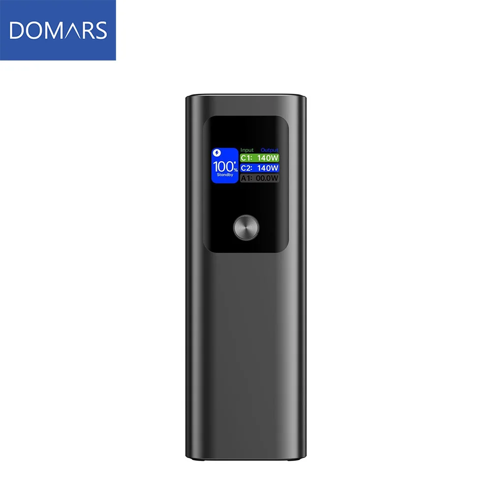 Domars 27000mAh Portable Power Bank with 140W Fast Charging and LED Light, Suitable for Mobile Phones and Laptops