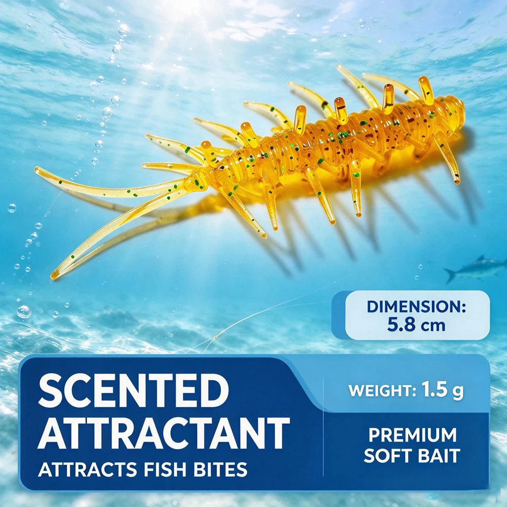 8Pcs 5.8cm/1.5g Small sea cucu - đánh giá và giá Fishing Lure Soft Plastic