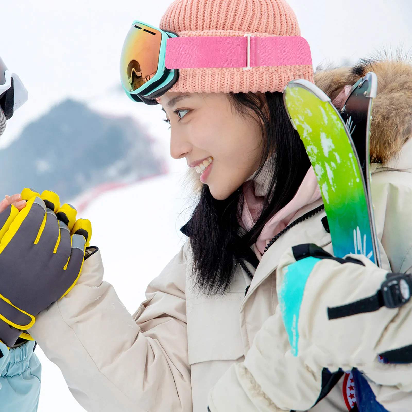 

Ski Goggles Strap Replacement Double Layer Elastic Adjustable Goggles Strap Lightweight Compact Design for Sports Outdoor Ski