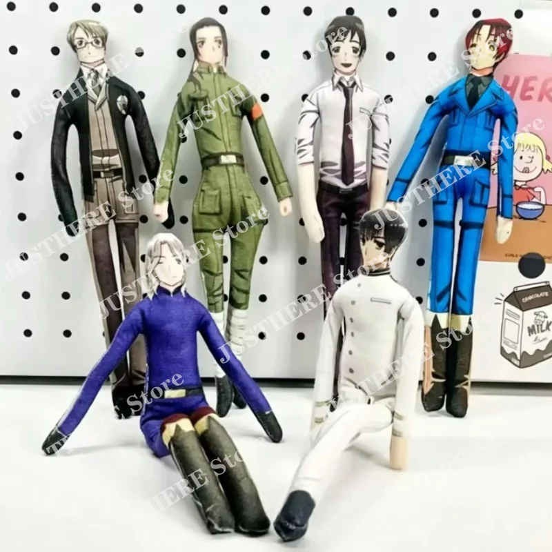 28cm Axis Powers Plush Toy APH Hetalia Stuffed Doll Arthur Kirkland Alfred F Jones Flexible Body Wire Plushie Decoration Gifts