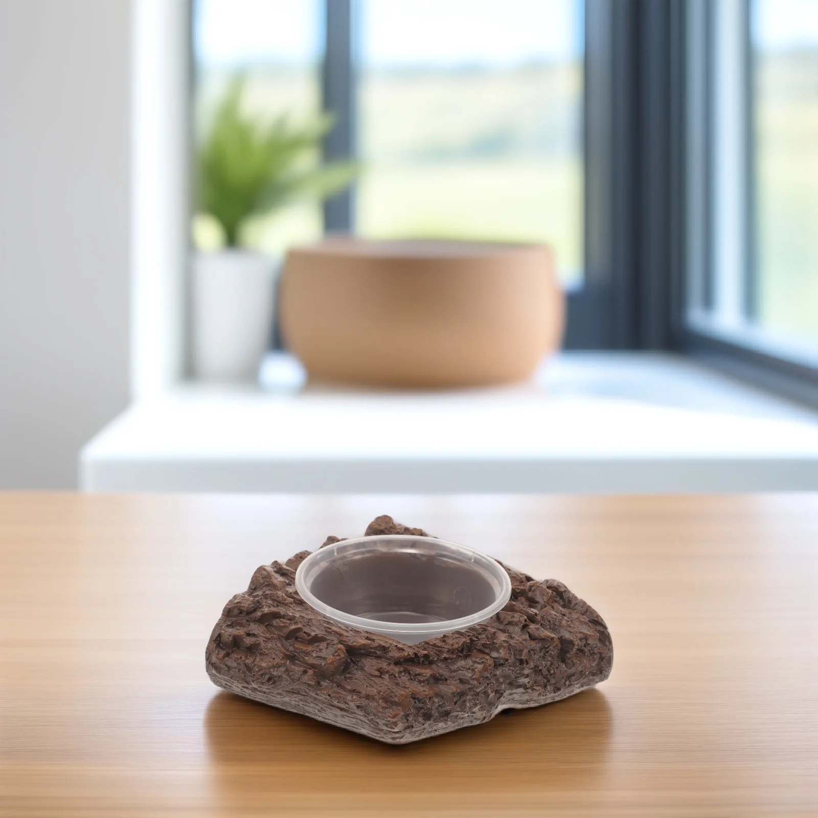 

Reptile Feeding Bowl Resin Rock Worm Feeder Dish For Lizard Gecko Bearded Dragon Turtle Terrarium Food Water Container