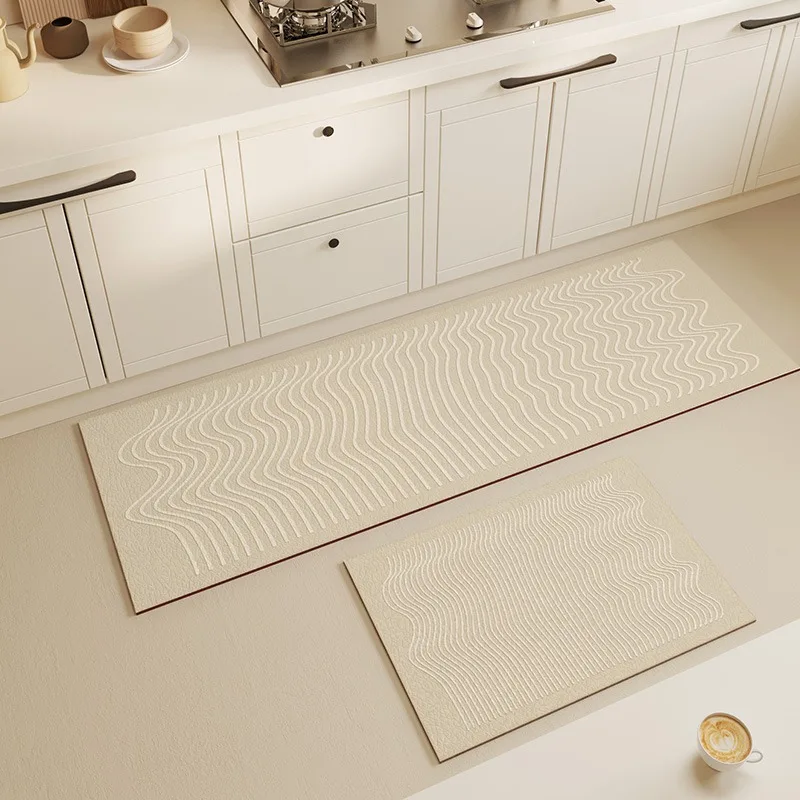 Kitchen Floor Mat  Pvc Carpet Leather Non-slip Long Strip Waterproof Oil-proof Foot Mats Anti-slip Home Decoration Rug 주방 카펫