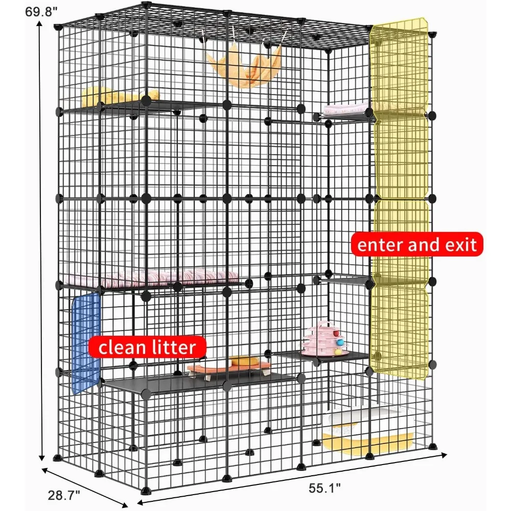 Imagem -06 - Diy Outdoor Play House For Pets Enclosure Large Cage Jumping Platforms Easy to Play