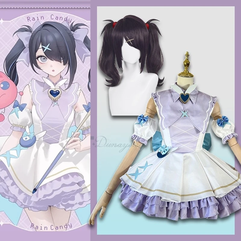 

NEEDY GIRL OVERDOSE Rain Candy наряд на день рождения Косплей Костюм Платье Лолиты с париком для косплея для женщин Хэллоуин Рождественская вечеринка