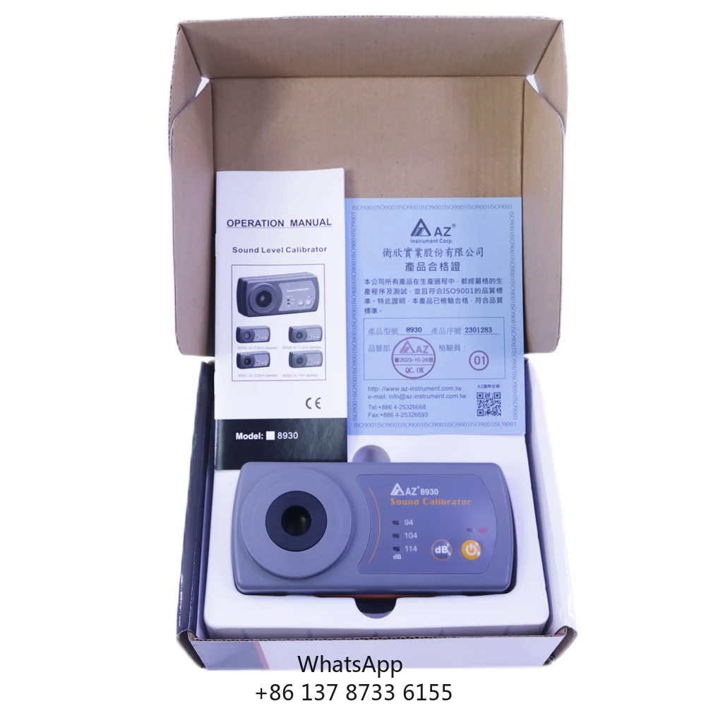 AZ8930 Sound Level Calibrator 1000Hz Frequency For Noise Tester Calibration
