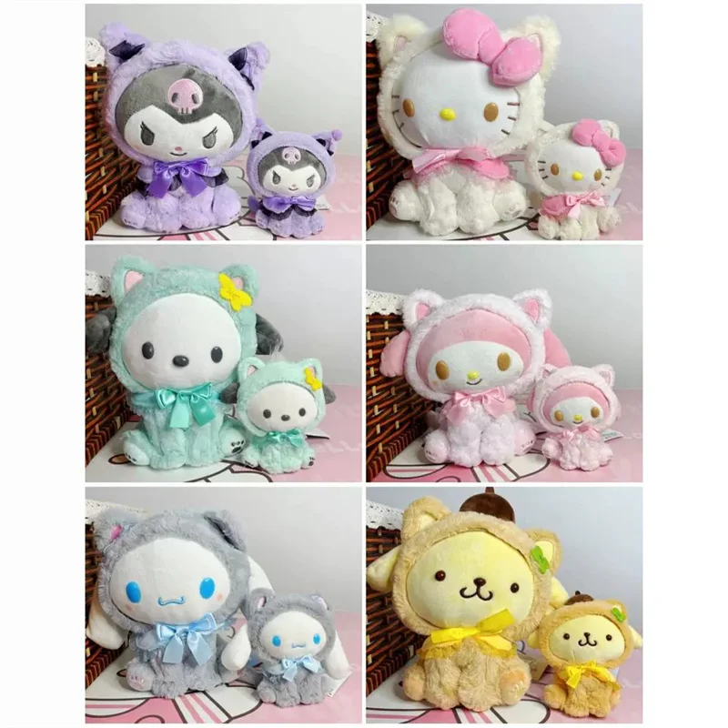 

Sanrio Sitting Posture KUROMI MELODY Cinnamoroll Hello Kitty Plush Doll Keychain Girl Backpack Ornament Toy Gifts Birthday Gifts