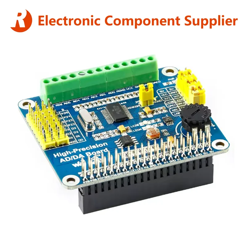 DAC8532 ADS1256 Raspberry Pi High-Precision AD/DA Digital Analog Module Expansion Board Development Pi 3B+/4B Onboard DAC ADS