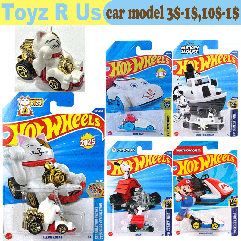 Original Hot Wheels Car Feline Lucky Toys Boys 1/64 Diecast