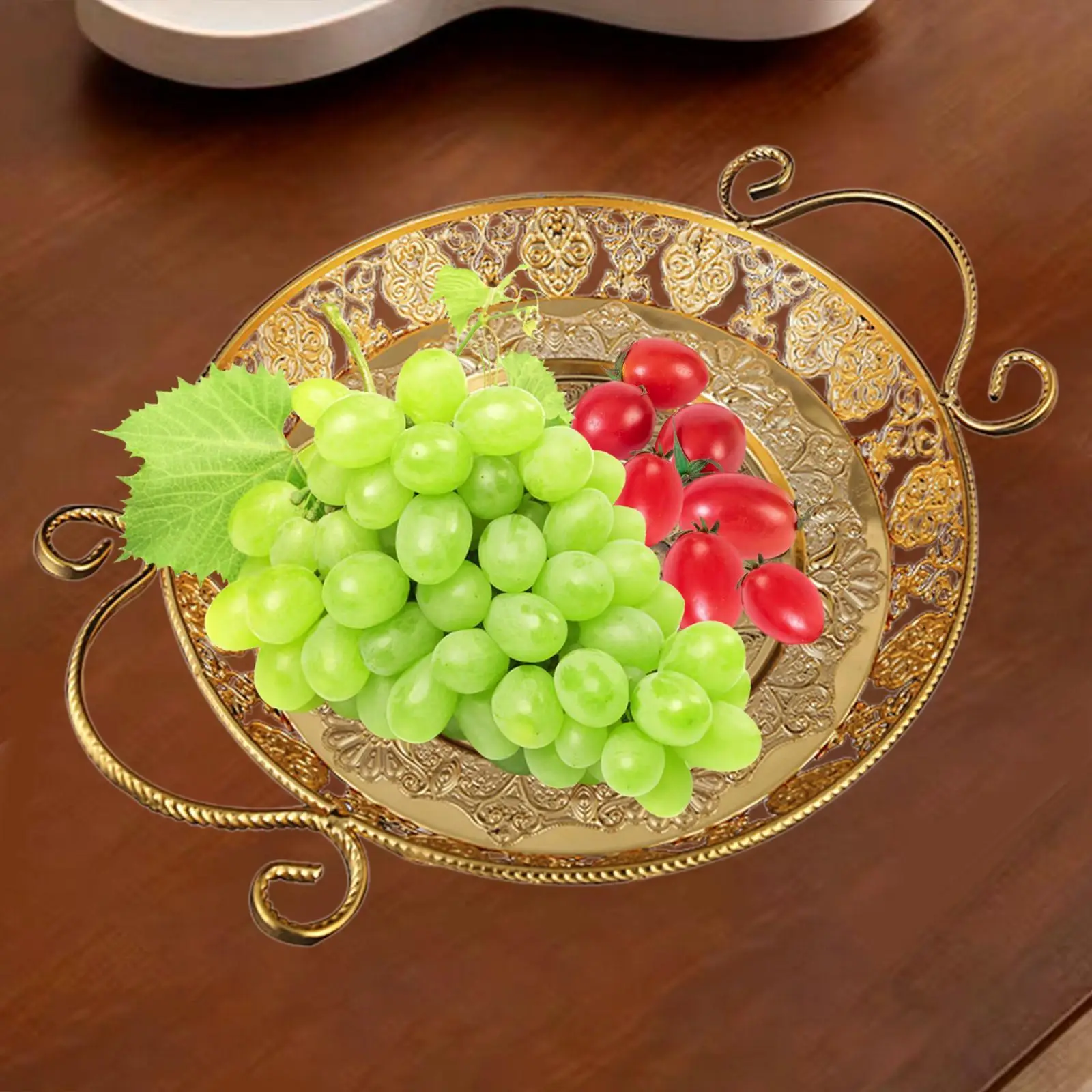 

Fruit Basket Round Storage Desktop Trinket Dessert for Bathroom Home Party