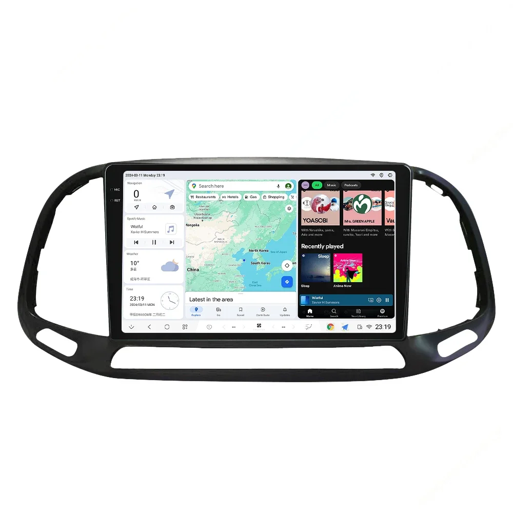 DUDU7 Android 13 Car Radio 12G+512G Navigation GPS Multimedia Player 2K Screen For Fiat Doblo 2015-2020