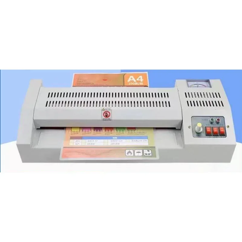 320A1 Level Adjustable Temperature Metal Laminator Hot and Cold A3 Photo A4 Laminating Machine for Office/Home 4 Rollers 320mm