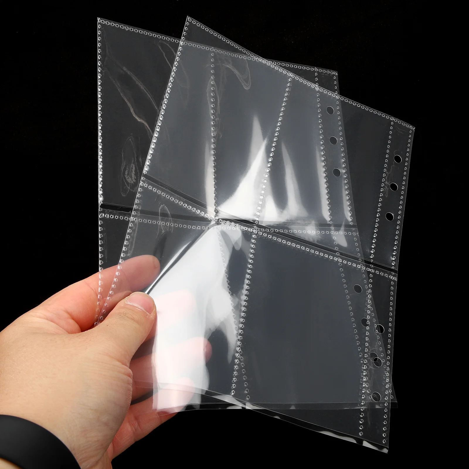

30Pcs Photo Album Card Sleeves Transparent Photo Pockets for Postcards Photos Binder Insert Pages Binder Sleeves