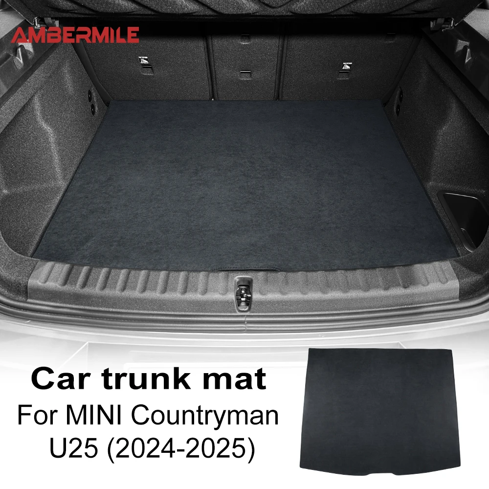 

Замшевый коврик в багажник для Mini Cooper Countryman U25 2024 2025, аксессуары, антигрязный коврик для багажника, украшение, фланель