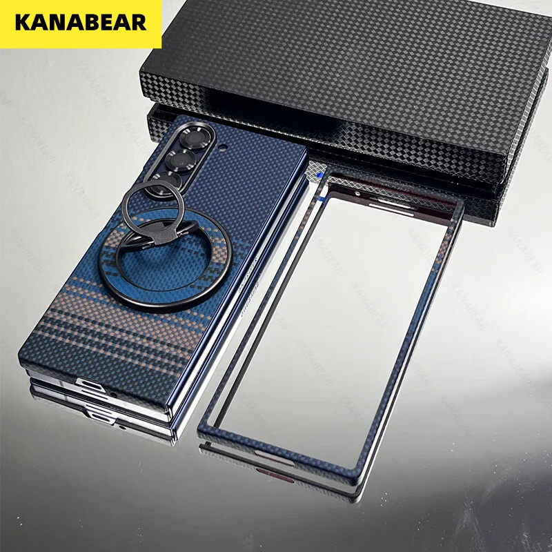 

Для Magsafe, арамидный чехол из углеродного волокна для Samsung Galaxy Z Fold7 Fold 7, тонкий чехол с магнитной беспроводной зарядкой