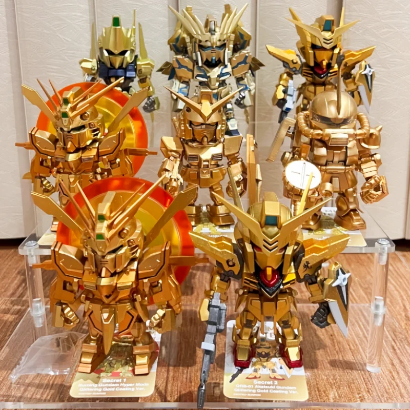 Bandai Qmsv Mini Gold Team Gundam Action Figure Collectible Blind
