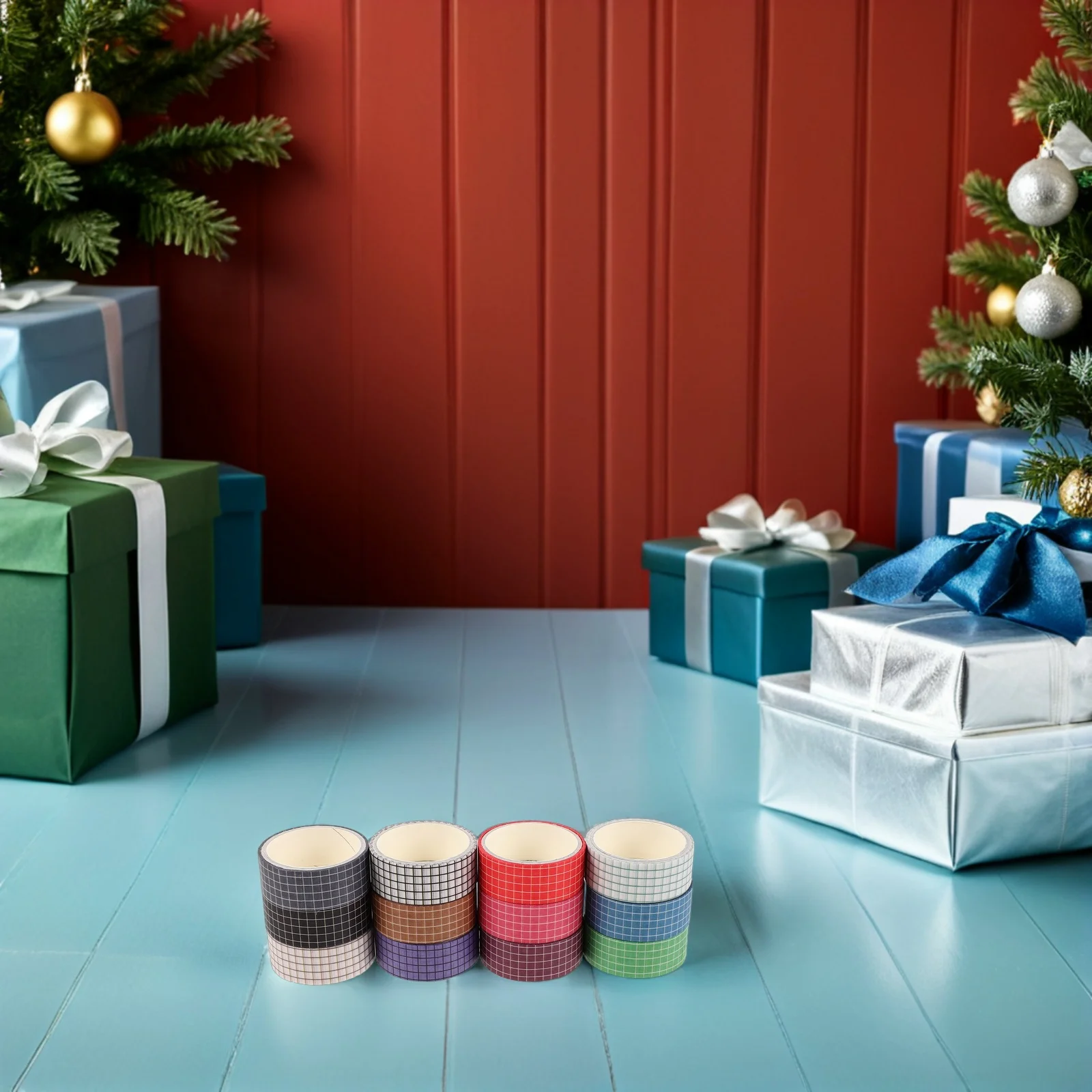 12pcs 12 Rolls Japanese Washi Tape Set Grid Pattern Decorative Colorful Masking Tape For Journaling Scrapbooking Diy Crafts