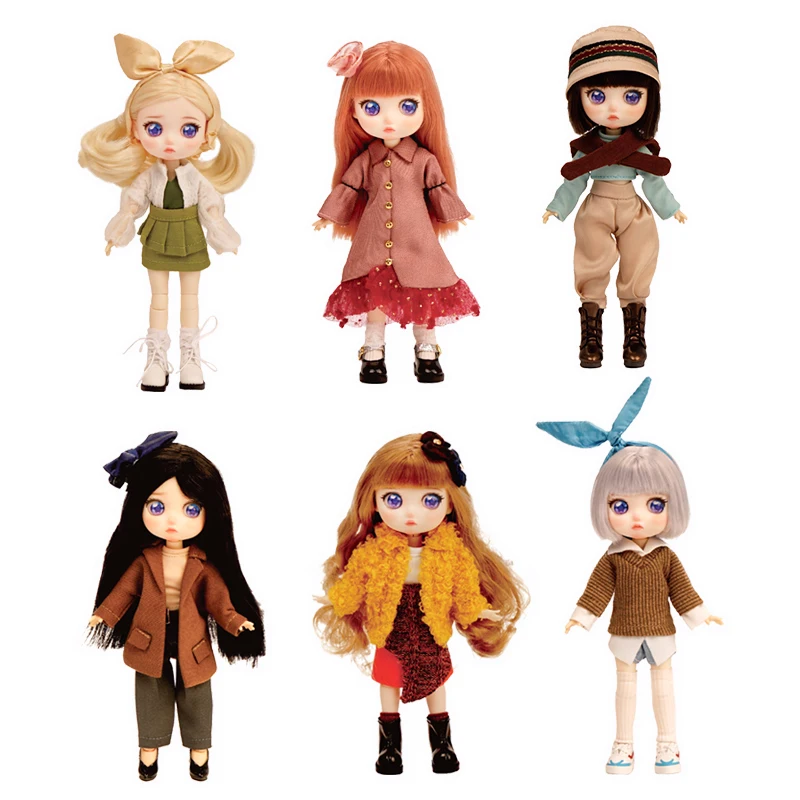 

Женские куклы Doolli 1/12 Bjd глухая коробка Ob11 15 см загадочная коробка игрушки милая экшн-фигурка аниме кавайная дизайнерская модель подарок