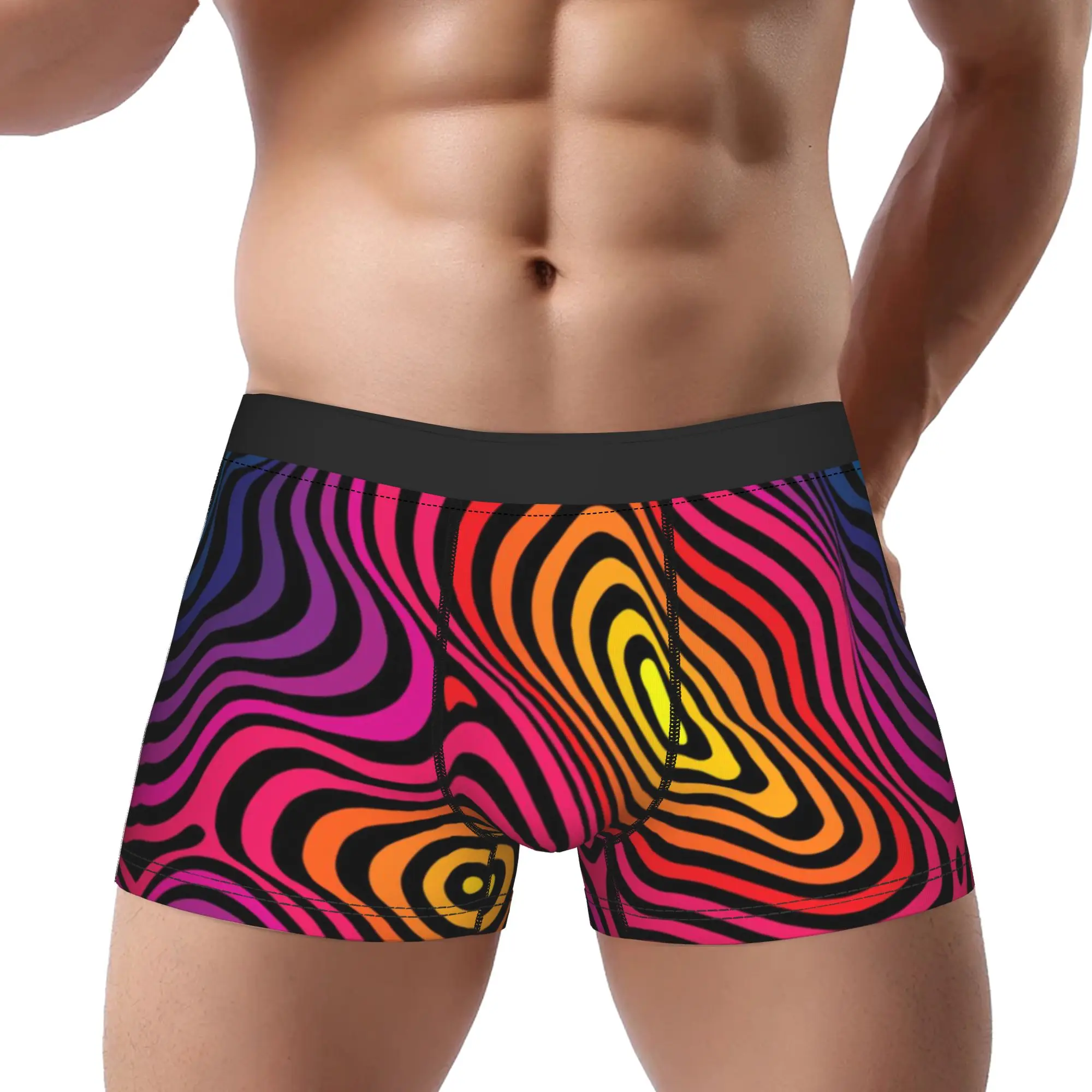 

Трусы-боксеры Fantasy (19) с психоделическим принтом, дышащие, вентилируемые, мужское нижнее белье