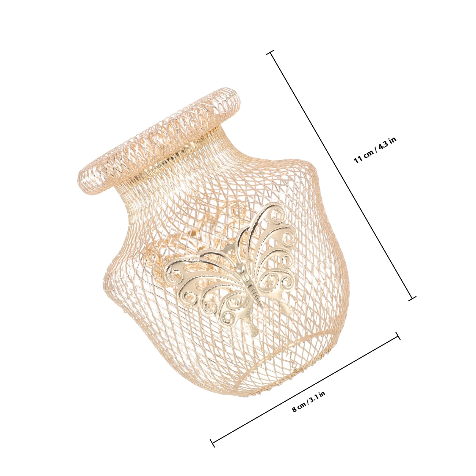 1 قطعة سلك الحديد الذهب عاكس الضوء الفراشات زهرية معدنية تصميم جوفاء ديكور معلق غطاء المصباح إكسسوار إضاءة المنزل #6