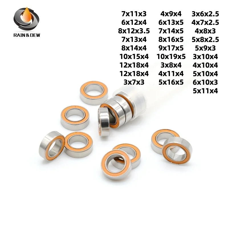 1 szt. SMR105RSCB 5x10x4 mm Łożysko kulkowe hybrydowe ze stali nierdzewnej z ceramicznymi kulkami S683 693 694RS Średnica otworu 3mm 4mm 5mm 6mm 7mm 8mm 9mm 10mm 12mm
