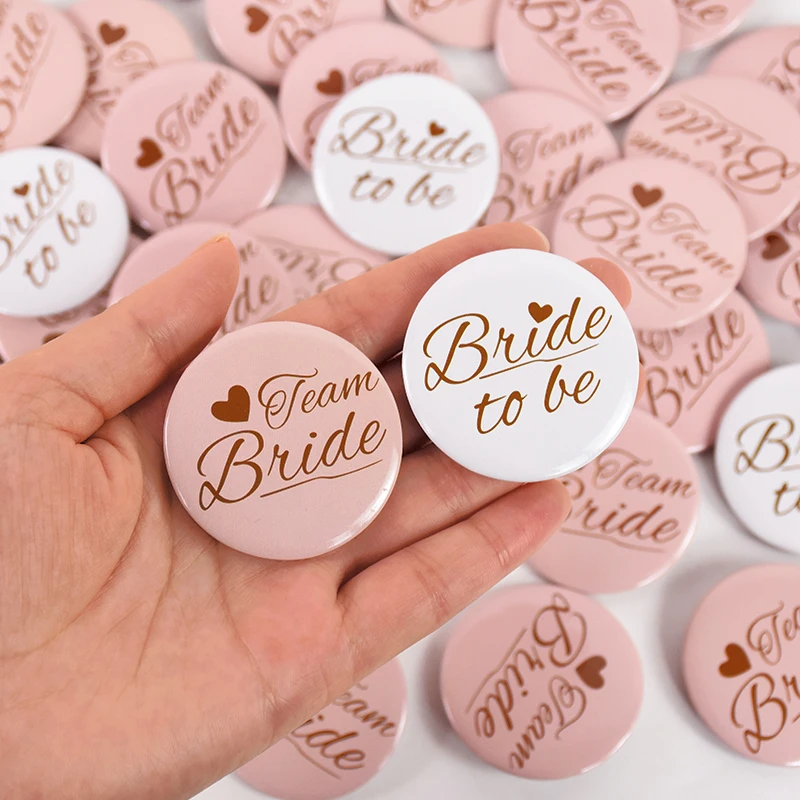 White Pink Bride to be Buttons Pins Team Bride Badge per matrimonio addio al nubilato addio al nubilato damigelle d\'onore sposa to be Gift