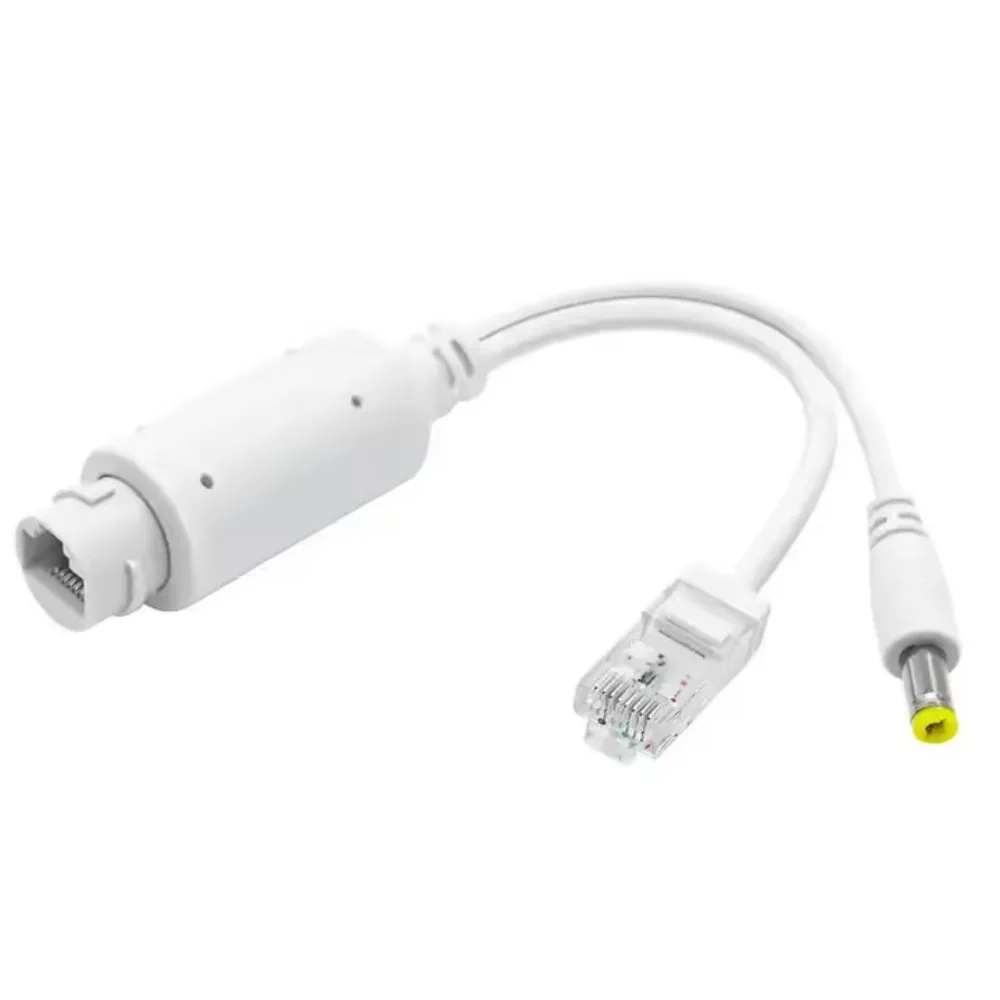 HUI-Tenda-Mathiateur POE étanche, câble d'alimentation pour caméra IP, interrupteur POE, 12V, 1A, 15.4W, 48V à 12V, 10 Mbps, 100Mbps, extérieur standard