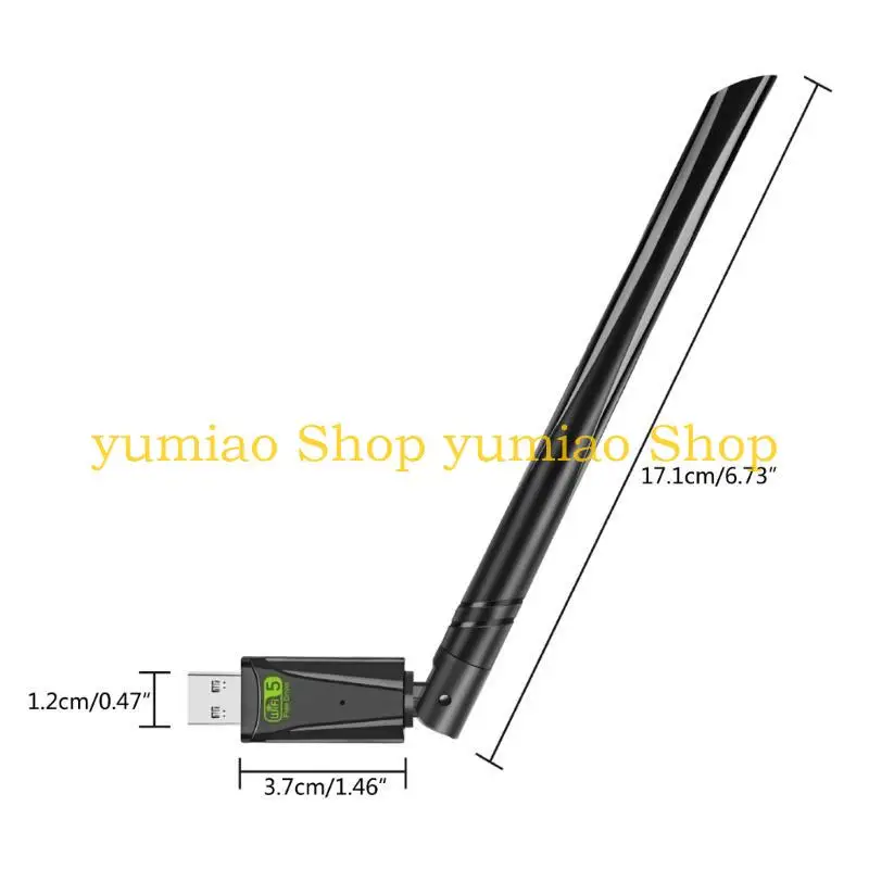 587b USB WiFiアダプターワイヤレスネットワークカード650mアンテナデュアルバンドRTL8811CU