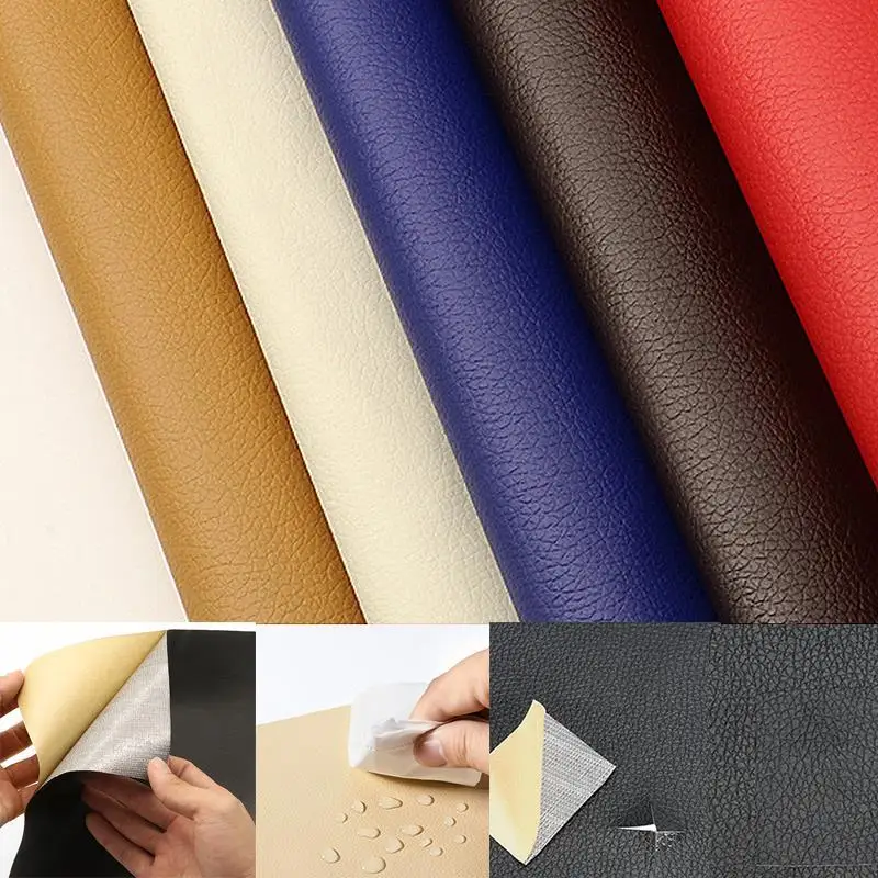 Self Adhesive PU Leather Patches Sofa Repair Faux Synthetic Leather Fabric Fix Table Chair Sticker PU Artificial Leather Patches