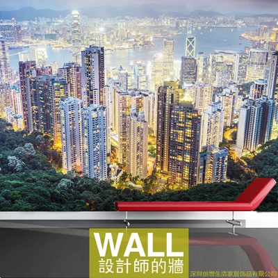custom 3D mural Hong Kong night scene sofa TV background wall wallpaper living room bedroom restaurant personalized art 8d