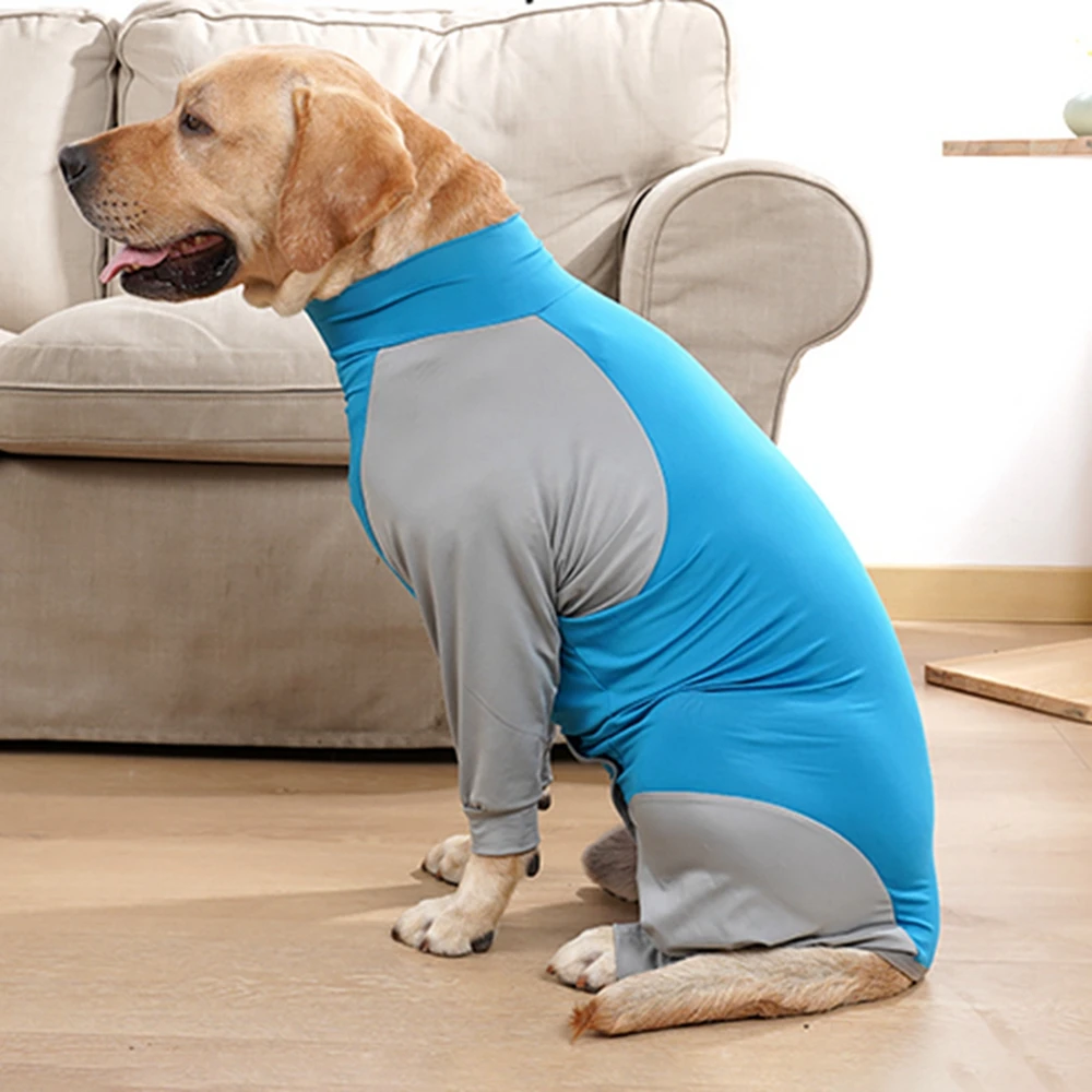 Dog Recovery Suit Pet Dog Onesie Clothes Dog Pajamas For  Medium Large Dog Pet Operative Protection Long Sleeves Bodysuit