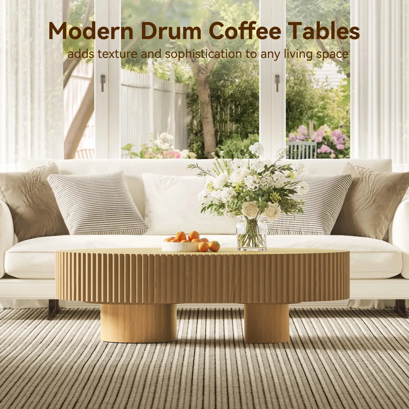 High value indoor living room coffee table household creative storage table log color minimalist tea table