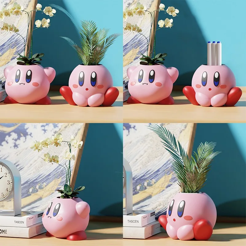 

Star Kirby Multi Functional Pen Holder Pottery Anime Student High Beauty Desktop Ornament Stationery Pen Holder Flower Pot Gifts