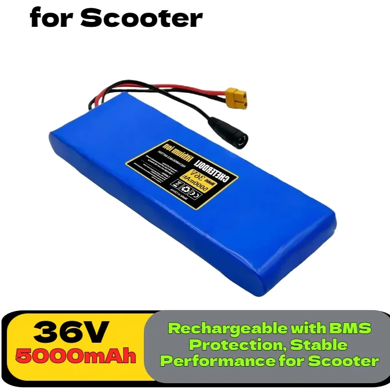 

High Capacity 36V 5000mAh 10S1P 18650 Lithium Battery – Rechargeable with BMS Protection, Stable Performance for Scooter