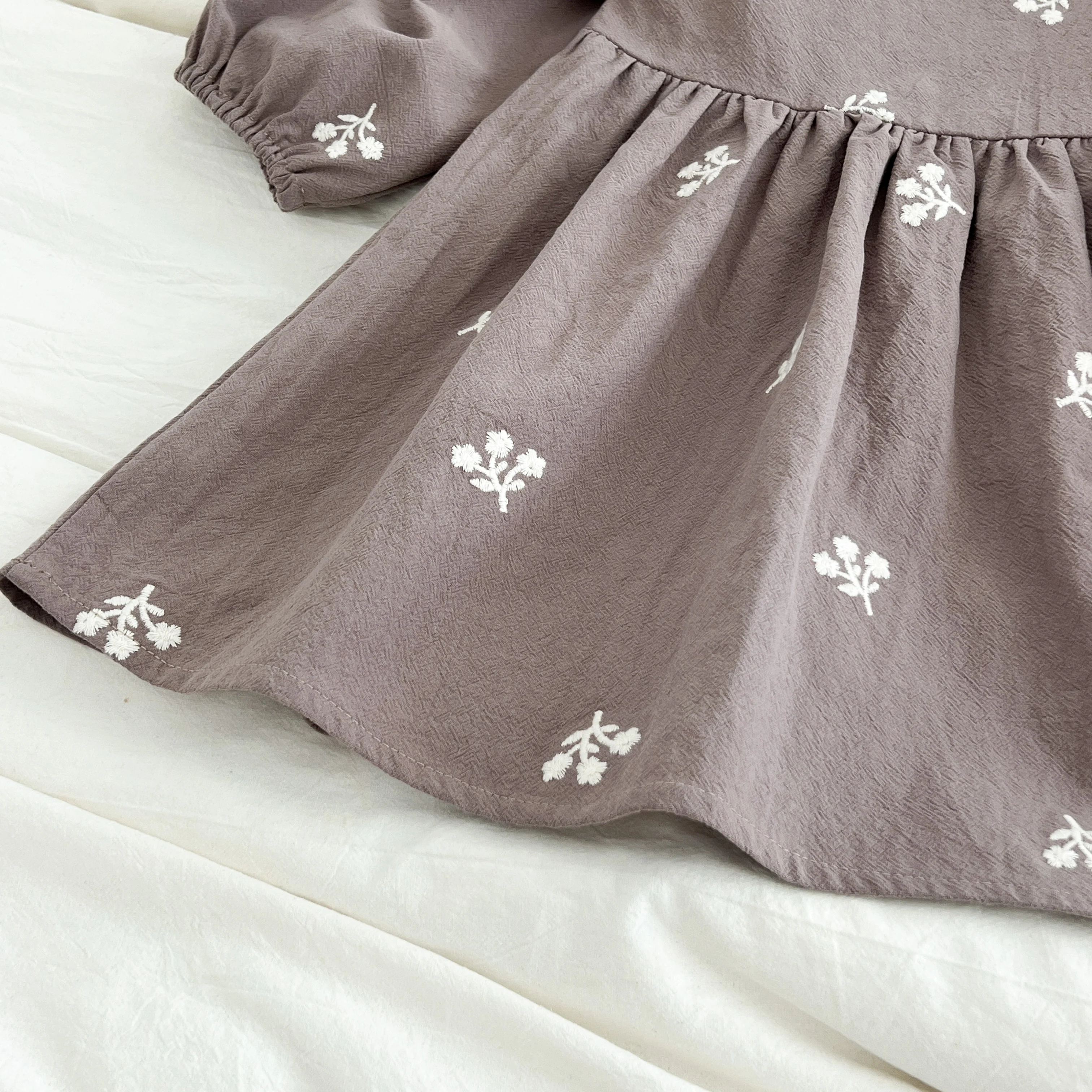 2-7Yrs Casual Neue Blumenmädchenkleider Kinder Mädchen Kleid Floral Kinder Kleidung Herbst Baumwolle Stickerei Baby Mädchen Prinzessin Kleid – Detail 13