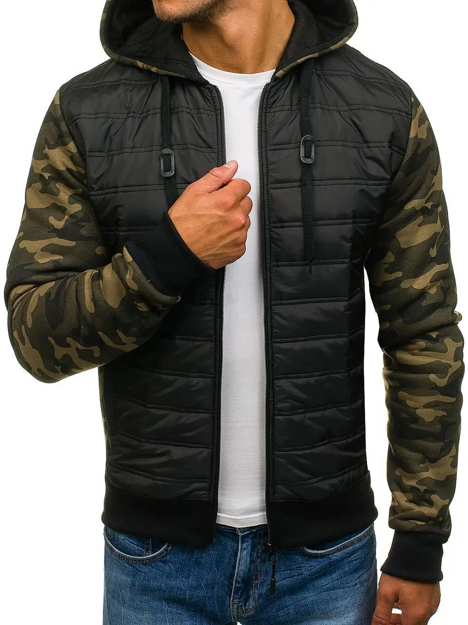 Winter Camouflage Jacket Men Casual Hoodies Warm Hooded Overcoat Male Army Patchwork Bomber Jackets Men Clothing 2023 Outwear