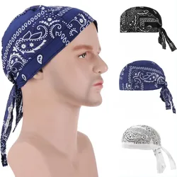 Summer Quick Dry Cotton Cycling Riding Cap Pirate Hat Outdoor Sports Bandana Head Scarf Printed Cap Hood Headband