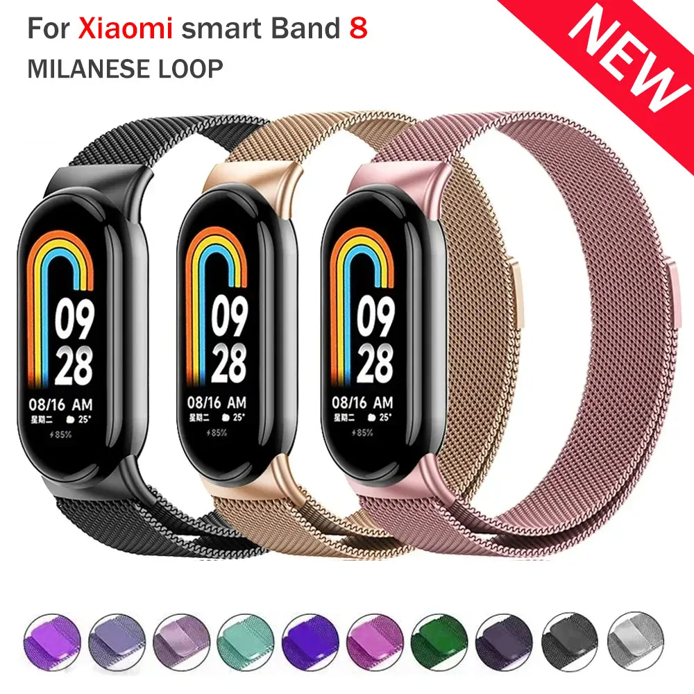 Mailänder Schleife für Xiaomi Smart Band 8-NFC Riemen Sport Armband Band8 Smartwatch Ersatz Armband auf Mi Band 8 Zubehör