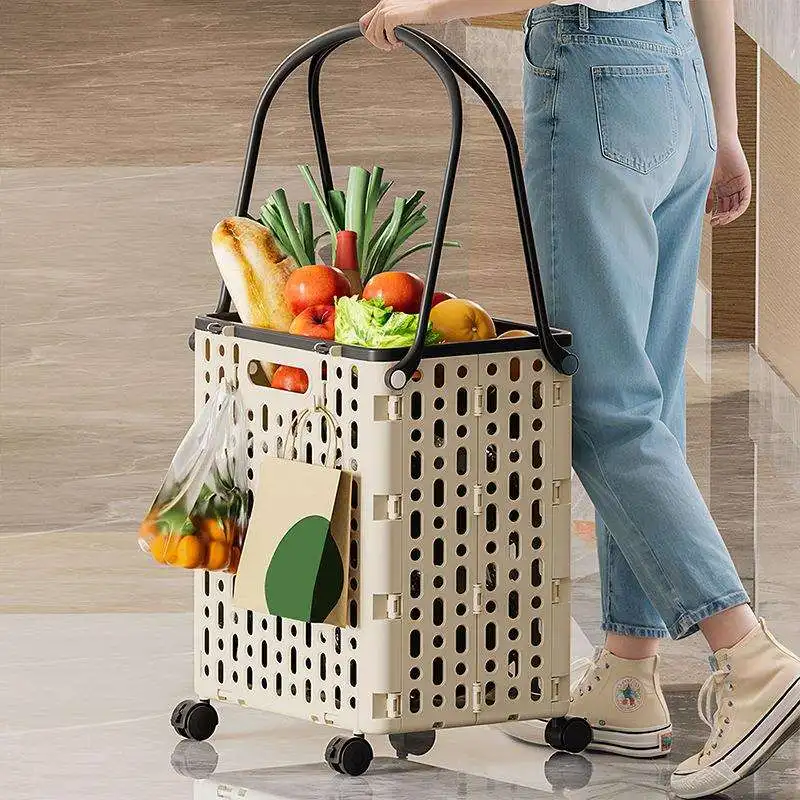 large-capacity-portable-folding-shopping-cart-vegetable-buying-truck-all-magnetic-wheel-household-storage-utility-cart