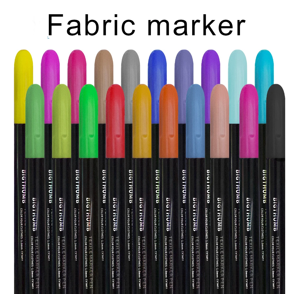 1Set Wasserdichte Farbe Stoff Textil Marker Stift T Shirt Schuhe Kleidung Holz Stein Marker DIY Kunst Graffiti Zeichnung Malerei stift