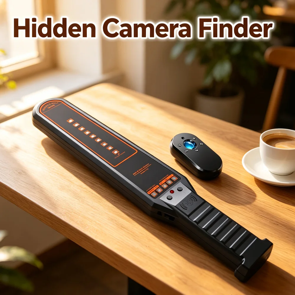 Privacy Protection Detector Hidden Camera Detector RF Signal Bug Detector GPS Tracker Scanner Portable Anti Spy Security Alarm