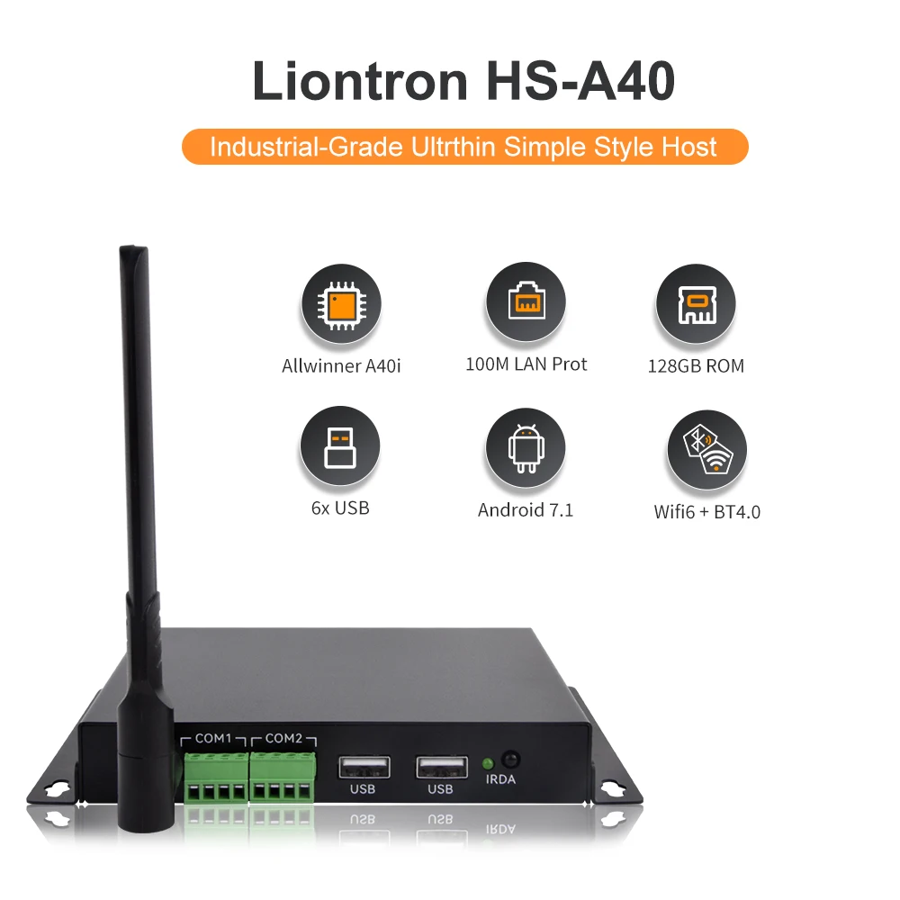 Liontron HS-A40 портативный промышленный мини-ПК Allwinner A40i 4-ядерный полнофункциональный настольный компьютер полный комплект