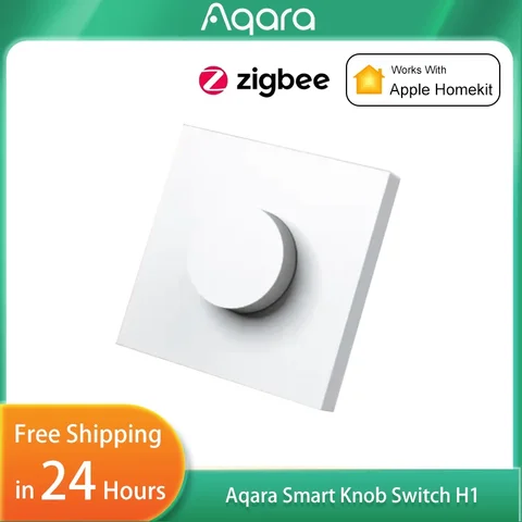 Aqara 스마트 노브 스위치 H1 무선 로터리 스위치 Zigbee 3.0 지능형 홈 조정 조명 밝기 Homekit APP 사용