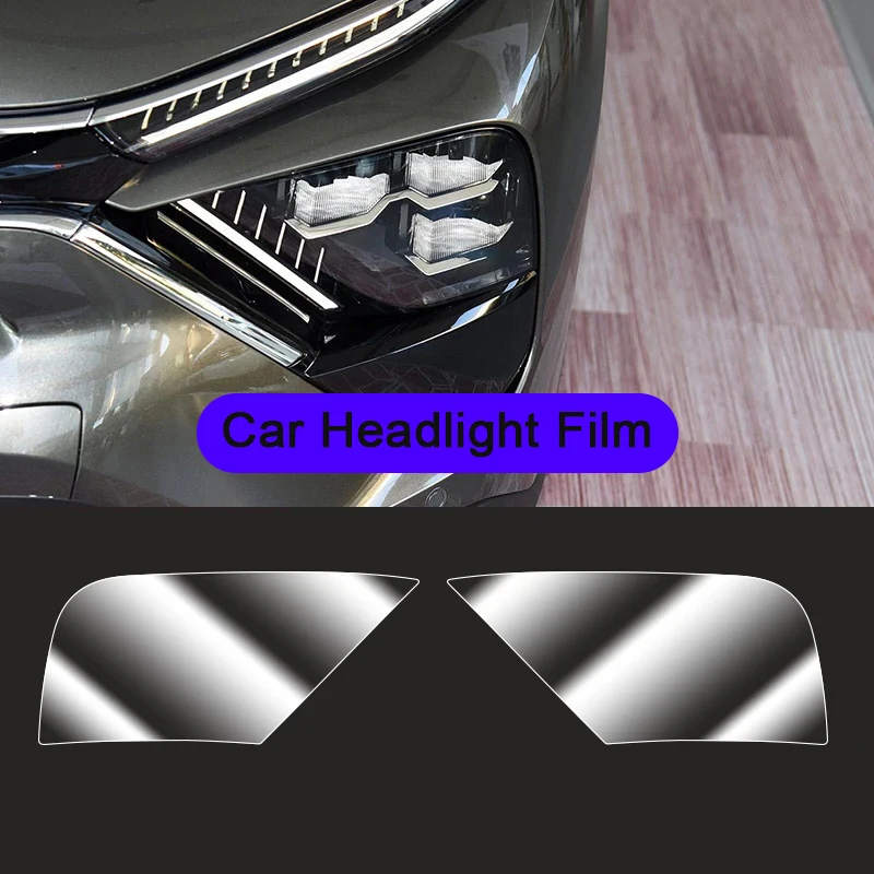 Car Front Headlamp Film Tpu Transparent Protective Film Exterior Headlight Strip Car Sticker Accessories for Citroen C5X C5 X