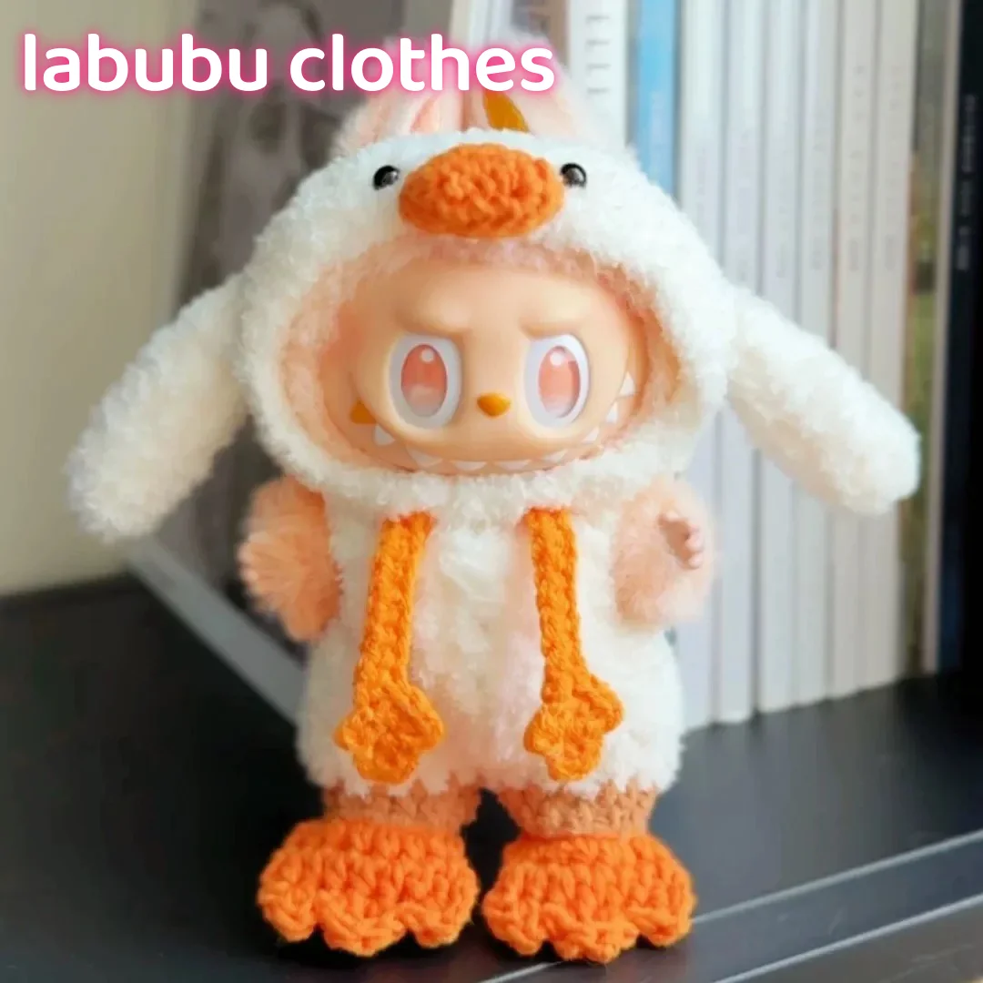 

Новая кукольная одежда 15/17 см Labubu V1 V2 V3, модная толстовка и штаны, комплект корейского идола, модная кукольная одежда своими руками, аксессуары, игрушка в подарок